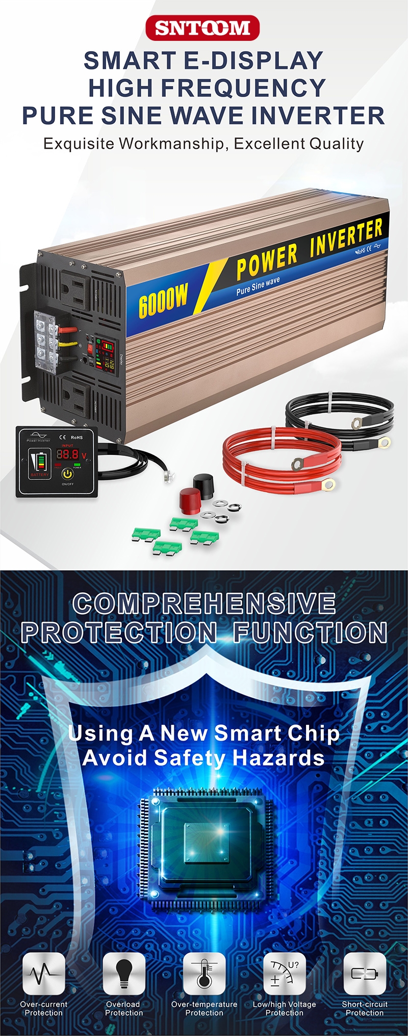 中性款 6000W 玫瑰金 逆 变器 详情 页 1 1