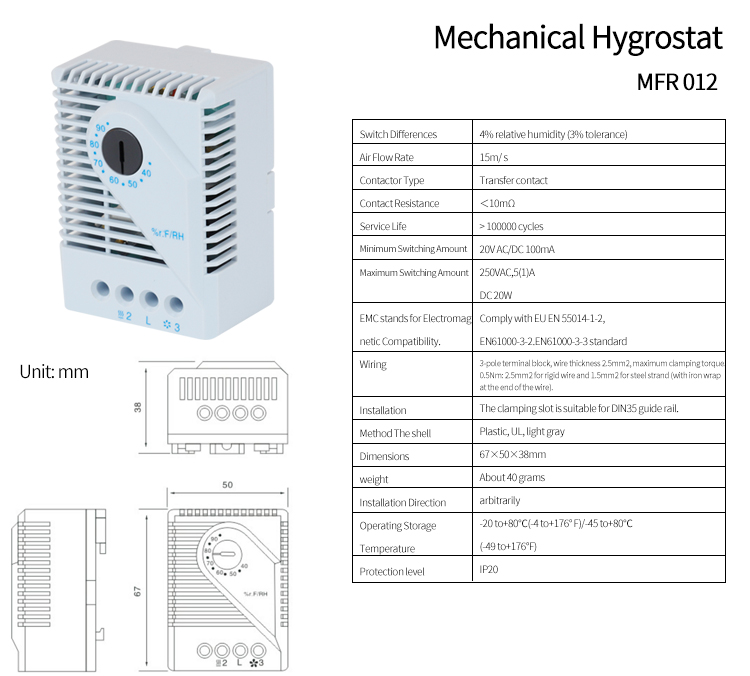 Tabela de par&acirc;metros MFR 012