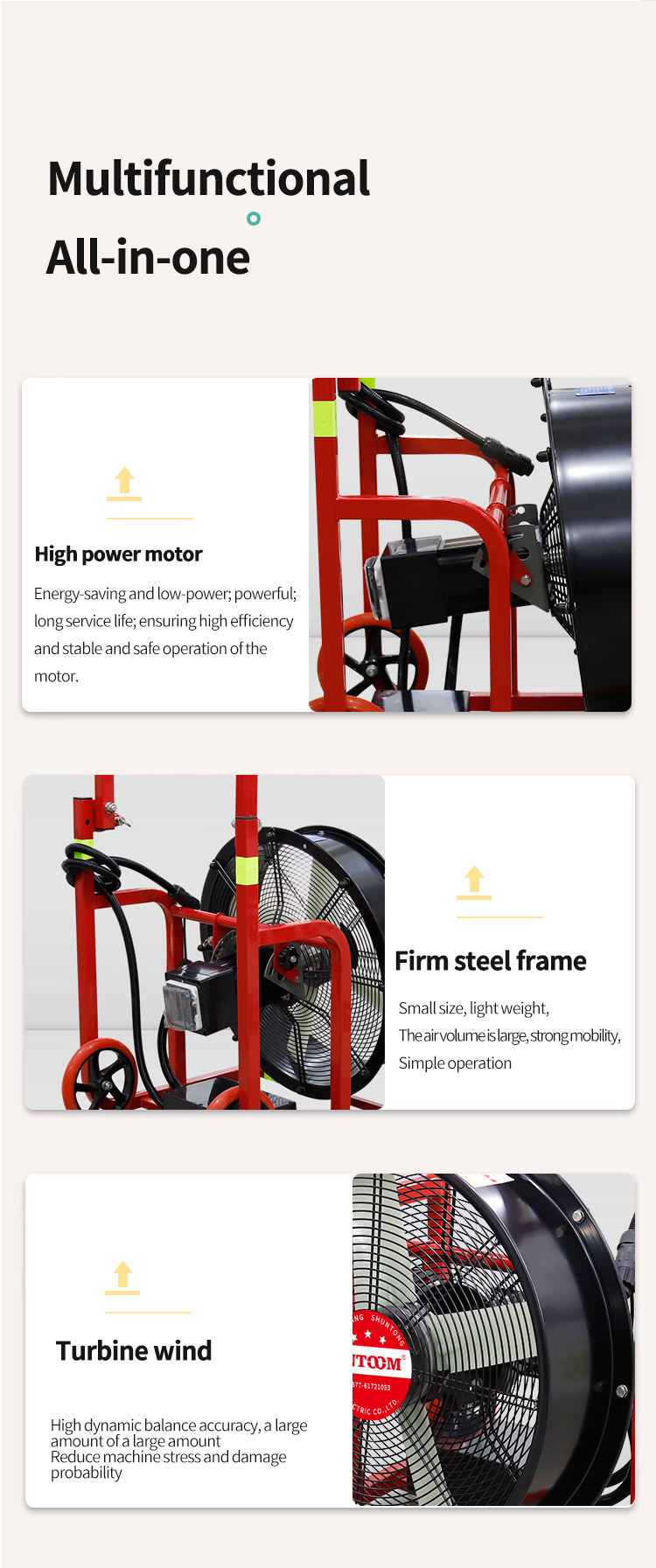 Detalhes do produto extravores de fuma&ccedil;a m&oacute;vel movidos a bateria