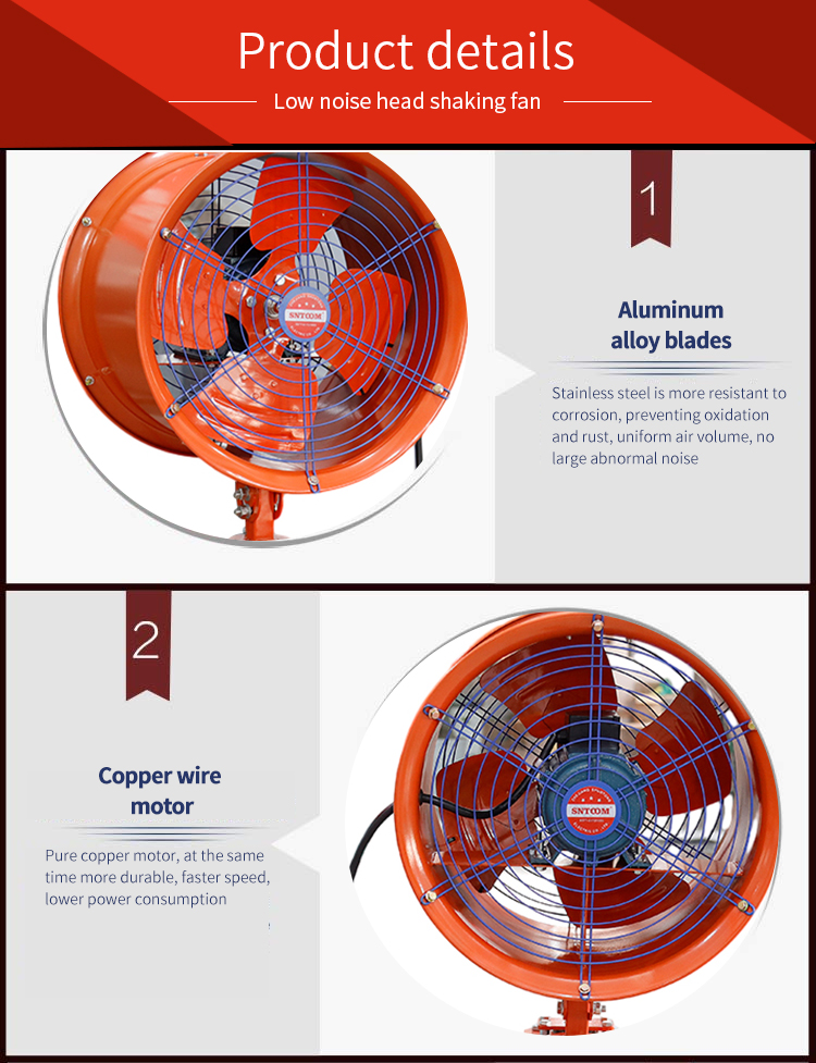 Ventilador de ventila&ccedil;&atilde;o da cabe&ccedil;a agitada de baixo ru&iacute;do YTS (7) 