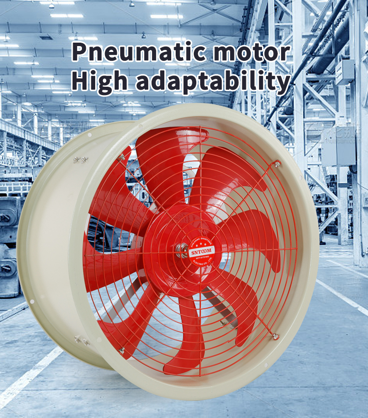 Ventilador de fluxo axial pneum&aacute;tico &agrave; prova de explos&atilde;o CBF