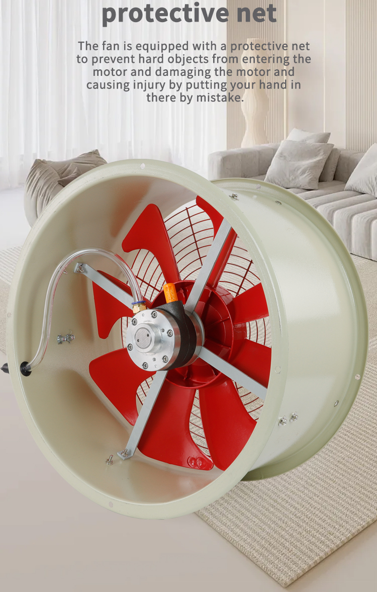 Ventilador de fluxo axial pneum&aacute;tico &agrave; prova de explos&atilde;o CBF