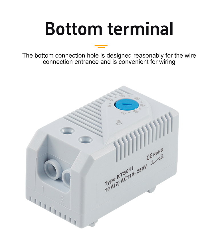 Vista lateral do controlador de temperatura 