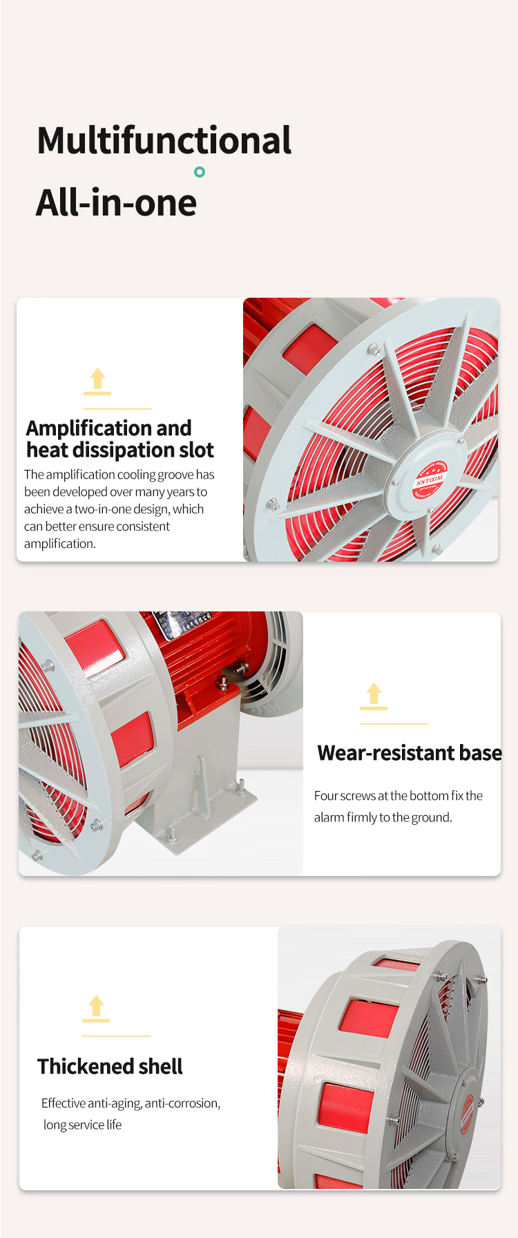 O alarme el&eacute;trico de decib&eacute;is JDW-400/450